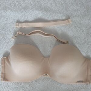La Vie En Rose Beige Strapless Bra